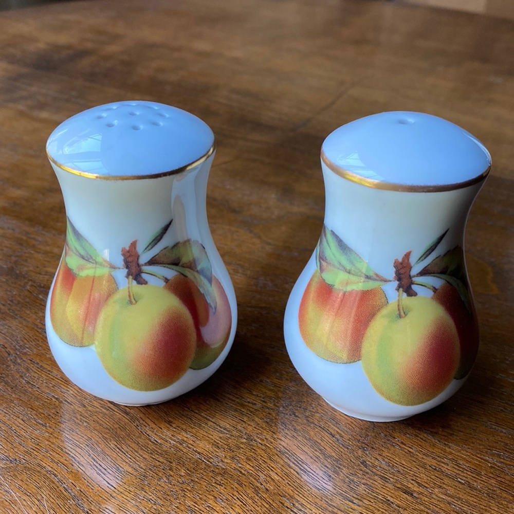 Royal Worcester Evesham Pattern Salt and Pepper Set